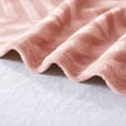 thumbnail image 5 of Exclusivo Mezcla Fleece Lightweight Throw Blanket(50"x60"), Brushed Chevron Design Fluffy Plush Cozy Blanket for All Seasons, Pink, 5 of 7