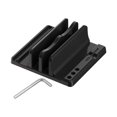 thumbnail image 1 of Soporte vertical para computadora portátil, tableta, soporte para computadora, estación de acoplamiento ajustable, antideslizante, antiarañazos, para Doble ranura, 1 of 8