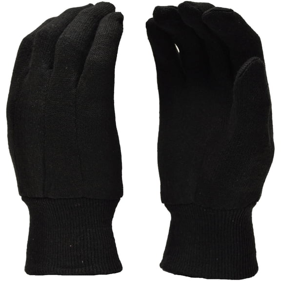 G & F Products 9 oz Brown Jersey Gloves, Large, 12 Pairs