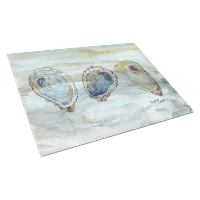 Carolines Treasures SC2001LCB Oysters Watercolor Glass Cutting Board - Large