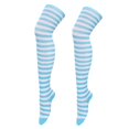 thumbnail image 2 of Thigh High Socks for Women Striped Print Elastic Long Over The Knee Stockings for Daily or Anime Cosplay Party Costume, 2 of 9