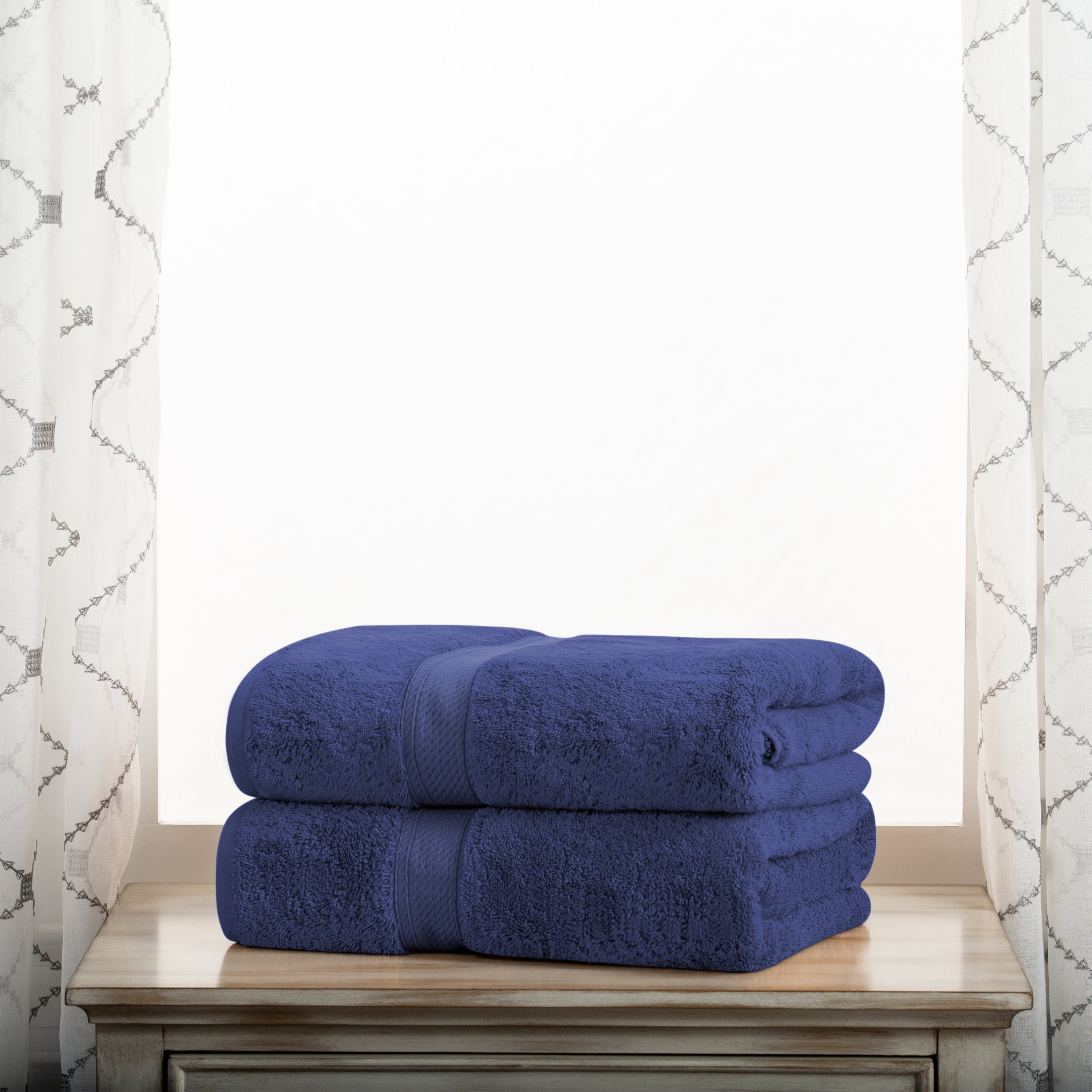 BNM Egyptian Cotton Heavyweight 2 Piece Bath Towel Set, Trendy Colors