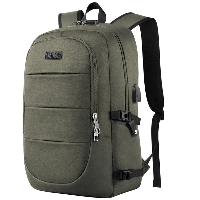 Mochila para portátil AMBOR Antirrobo de 15,6 a 17,3 pulgadas con puerto USB