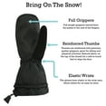 thumbnail image 4 of N'Ice Caps Men Women Waterproof Mittens 100 Gram Thinsulate Gloves Extreme Cold Snow Winter Black, 4 of 7