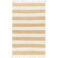thumbnail image 4 of Hauteloom Moby Recycled Material Striped Farmhouse Hallway, Kitchen Runner Rug - Casual Performance Carpet with Tassel, Fringe - Orange, White - 2'6" x 8', 4 of 8
