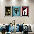 thumbnail image 3 of Hieng Large 3 Panels Abstract Wall Art Graffiti Love Grey Background Canvas Painting Poster for Street Living Room Wall Decor Unframed, 3 of 6