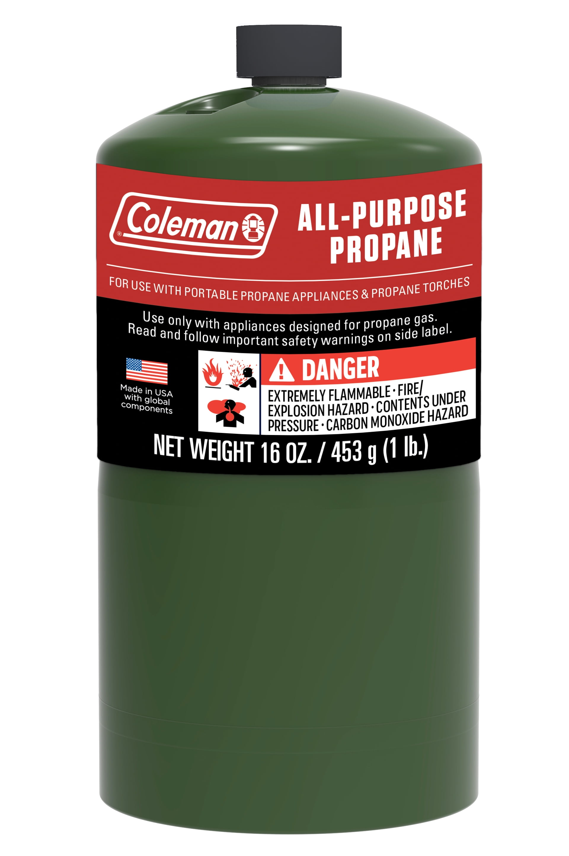 Coleman All-Purpose Propane Gas Cylinder, 16oz
