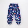 thumbnail image 2 of Girls boys Rain Pants Waterproof Windproof Trousers with Reflective Strips, Hiking Outdoor Play Pants for Toddler Kids, 2 of 3