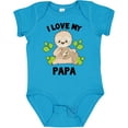 thumbnail image 3 of Inktastic Cute Sloth I Love My Papa with Green Leaves Boys or Girls Baby Bodysuit, 3 of 5