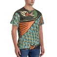 thumbnail image 2 of Vsdgher Rich Fish Print Men's Dry Fit Mesh Athletic Shirts Moisture Wicking Tennis T-Shirt Tops, 2 of 9