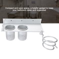 thumbnail image 4 of Hair Dryer Stand, Easy To Install Multi-Functional Aluminum Compact Hair Dryer Organizer Holder, Cup For Store Toothpaste, 4 of 8