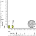 thumbnail image 6 of Gem Stone King 925 Silver and 10K Yellow Gold Green Peridot Dangle Earrings for Women | 2.00 Cttw | Gemstone August Birthstone | Emerald Cut 7X5MM, 6 of 6