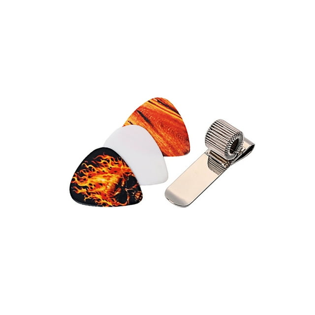 Pince de Support de Médiator de Guitare Résistant à l'Usure Plectrum Basse de Médiator de Guitare Clip Pics Accessoire Musical Universel pour Mandoline Banjo Pièces
