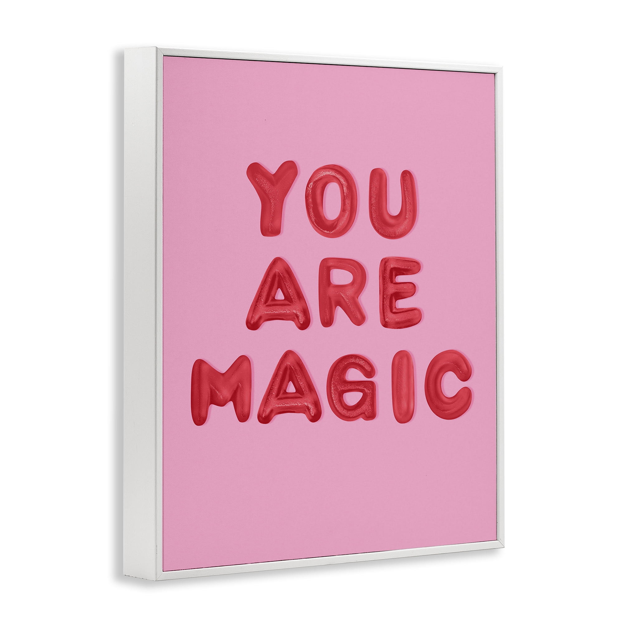 Stupell Industries You Are Magic Red & Pink White Framed Giclee Art, design by LISH Creative
