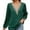 Olive Green, variant on Womens Spring Summer Chiffon Blouses Long Sleeve Lace Patch V Neck Casual Loose Solid Color Blouse Tunic Tops White