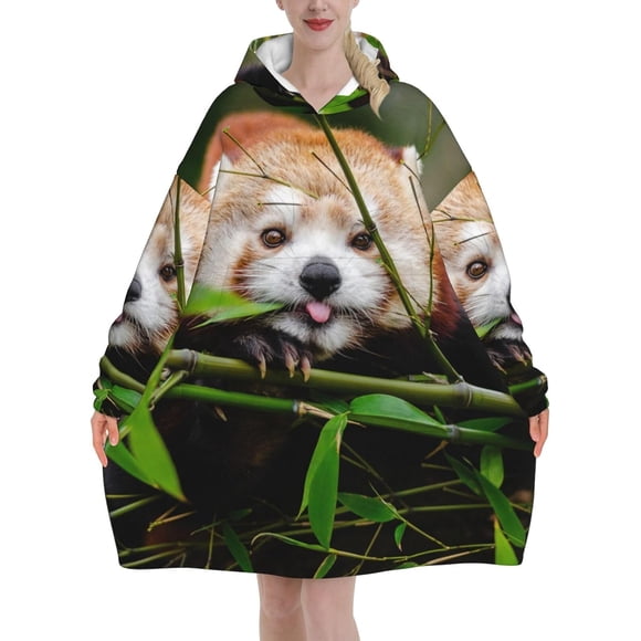 Little Red Panda Blanket Hoodie - The Oversized Hoodie Sweatshirt Blanket - Soft, Comfortable, Flannel And Warm Hoodie Blanket For Every Occasion
