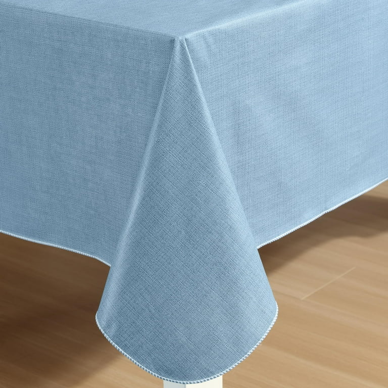 Home Bargains Plus Tovaglia ovale in tessuto primaverile e pasquale, 152 x 213 cm, stampa olivier giallo e grigio oliva, antimacchia e impermeabile, provenzale paese francese