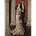 thumbnail image 2 of Albert Beck Wenzell 15x18 Gold Ornate Wood Frame and Double Matted Museum Art Print Titled - The Couple, 2 of 4