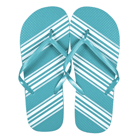 

Women s Racer Diagonal Striped Flip-Flops - Turquoise Green [Size M 7/8]