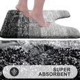 thumbnail image 2 of Sortora Microfiber Toilet Rugs U-Shaped, Shaggy Soft and Absorbent Bathroom Rugs, Non-Slip, Thick Plush Bathroom Mat, Machine Washable Dry Contour Bath Mats for Toilet Base, 20" x 20", Black, 2 of 6