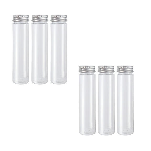 NIAIZEK Compact Design Clear Plastic Test Tubes 6PCS Containers
