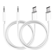 USB C to 3.5mm Audio Aux Jack Cable,2 Pack 3.3Ft aux Cord for iPhone,Type C to Male Adapter Stereo Extension Audio Cord for iPhone 16/15 Pro Max,Samsung Galaxy S23 S22 Note 20,iPad Pro, MacBook