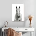 thumbnail image 2 of Elephant Stock Slim White Horse Wall Art - Vertical Canvas Wall Art - Living Room Wall Decor - Animal Canvas - White And Gray Decor - 16" x 24", 2 of 8