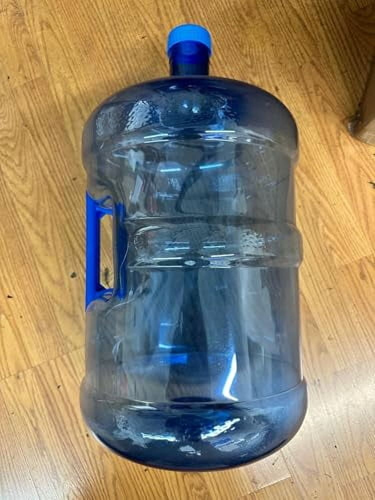 Plastic 5 Gallon Water Bottle with Cap PVC | Reusable Jug Container Water Can | Easy Grip Carry Handle | Non-Spill & Completely Leak-Proof | Water Gallon Perfect for Home & Kitchen (blue)