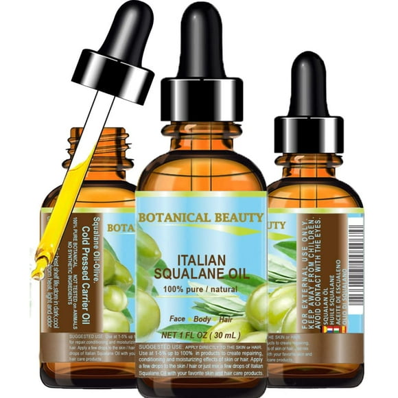 Aceite de oliva italiana, escualano, de belleza botánica, 30 ml, 100% puro