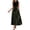 Army Green, variant on Women’s Two-Tone Sleeveless Long Dress, Elastic Waist Graffiti Print Casual Dress, Breathable Imitation Cotton Everyday Dress, 1 Piece, Sizes S Through 2XL