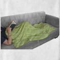 thumbnail image 6 of Leaves Soft Flannel Fleece Throw Blanket, Green Leaves with Curvy Twigs Botanical Natural Forest Inspiration, Cozy Plush for Indoor and Outdoor Use, 70" x 90", Pale Green White, by Ambesonne, 6 of 6