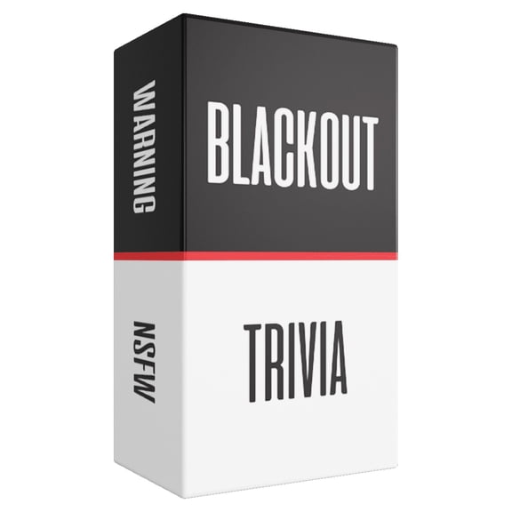 Blackout Trivia - Party Card Game - for College, Camping, 21St Birthday, Parties - Funny for Men & Women