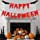 thumbnail image 5 of Happy Halloween Banner Decoraciones de Halloween, Guirnalda colgante de Halloween con purpurina roja con murciélagos aterradores Zombie Vampire Diaries Horror Bloody Halloween Photo Prop Fiesta de Halloween oso de fresa Electrónica, 5 of 5
