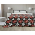 thumbnail image 1 of Feminine Down Alternative Comforter, Romantic Vintage Roses Illustration Old Fashioned Victorian Art, Microfiber Quilt for All Season, 5 Sizes, Charcoal Grey Black Red, by Ambesonne, 1 of 3