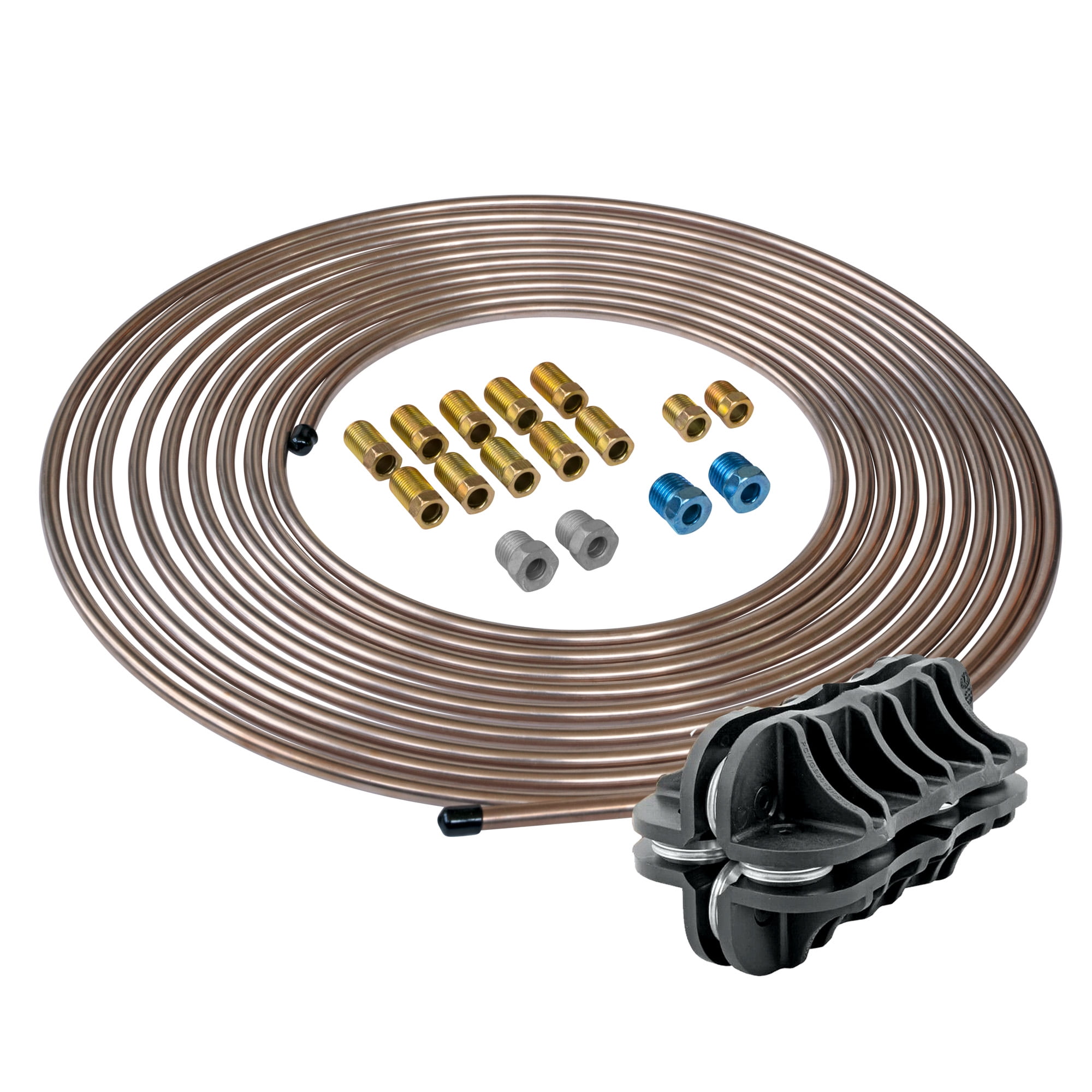 4LIFETIMELINES 3/16" Copper Coated Steel Brake Line Replacement Kit