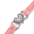 thumbnail image 3 of Collar ajustable para gatos Desiderio de terciopelo suave y seguro con dije de corazón de cristal y cascabeles, 3 of 5