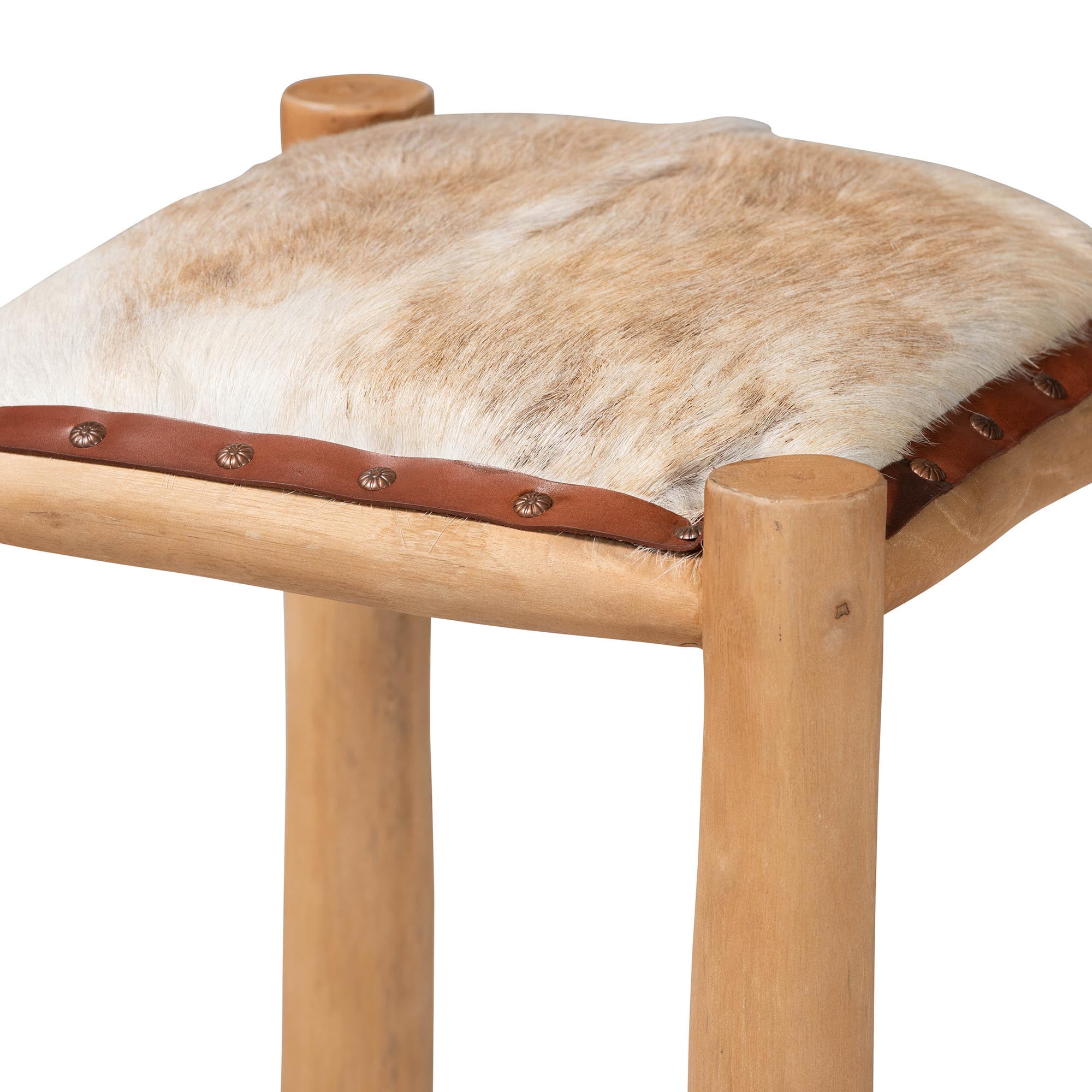 bali & pari Rivera Farmhouse Bar Stool, Bar Height, Natural Brown