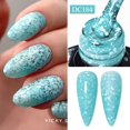 thumbnail image 1 of Esmalte de uñas en Gel con copos de nieve, barniz semipermanente UV LED, blanco lechoso, rosa, purpurina, lentejuelas de nieve, diseño artístico para manicura, 7ml, 1 of 4