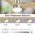 thumbnail image 3 of Sofucor 52" Flush Mount Nickel Modern Ceiling Fan with Integrated LED, 3 of 10