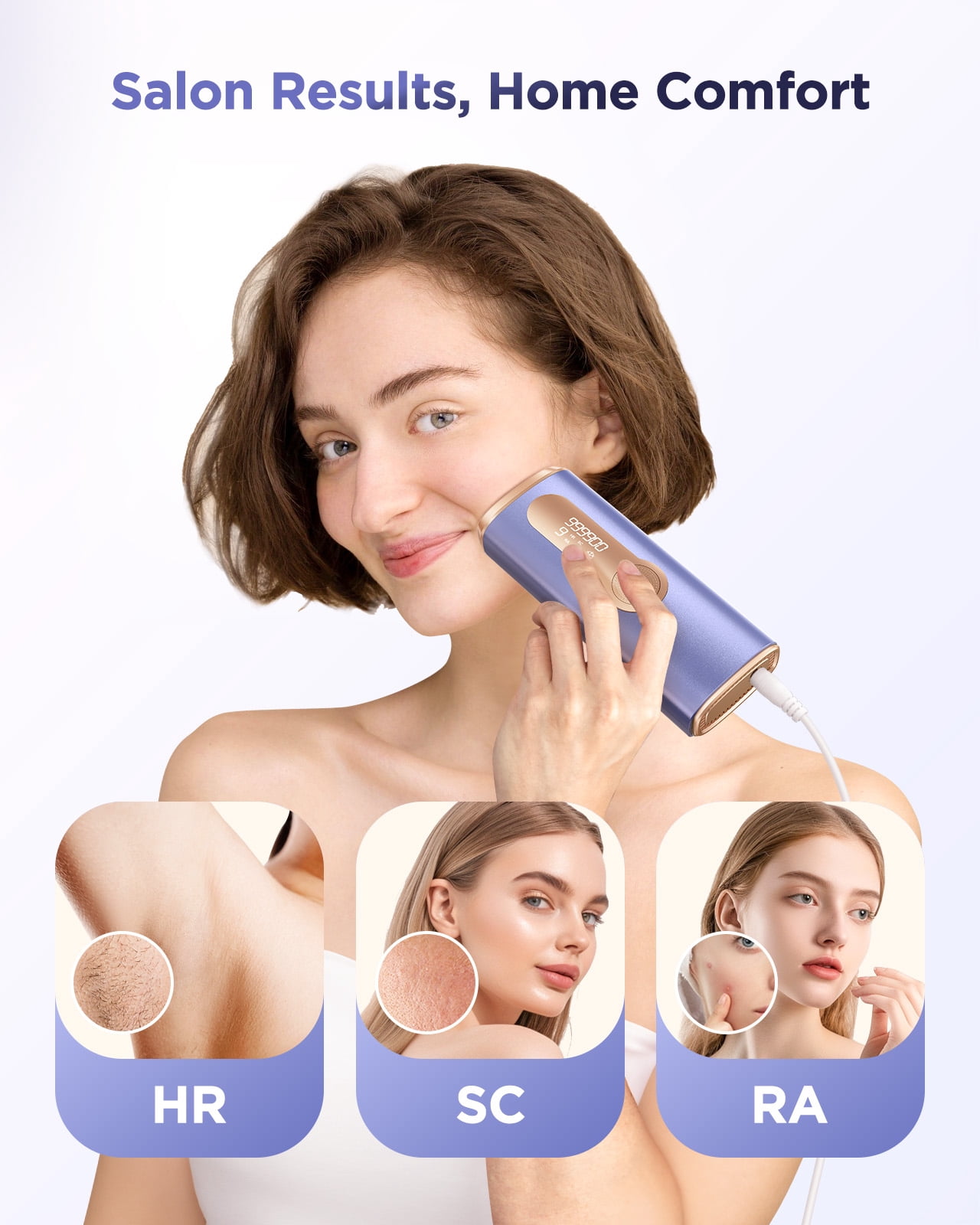 JOOYEE IPL Laser Hair Removal Device, Ice-Cooling, Long-Lasting