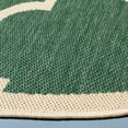 thumbnail image 3 of Safavieh Courtyard Alyssa Geometric Indoor/Outdoor Area Rug, Dark Green/Beige, 6'7" x 6'7" Round, 3 of 9