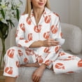 thumbnail image 6 of Uemuo Orange Fox Pattern Womens Pajama Sets,PJ Set for Women,Pajamas for Women Logo,Long Sleeve Pajama Set for Women,Soft Long Sleeve Top With Pants-XX-Large, 6 of 9