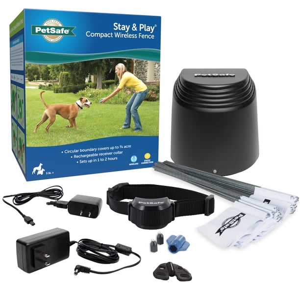 PetSafe Stay & Play Compact Wireless Fence for Dogs, Covers 3/4Acre