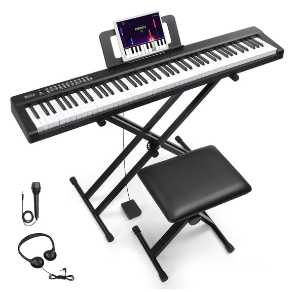 Piano Digital Ktaxon de 88 Teclas Bluetooth MIDI Doble Alimentación