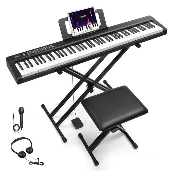 Piano Digital Ktaxon de 88 Teclas Bluetooth MIDI Doble Alimentación