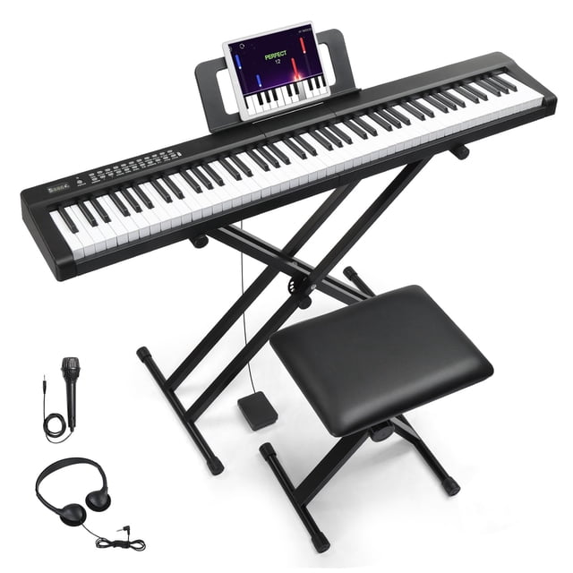 Piano Digital Ktaxon de 88 Teclas Bluetooth MIDI Doble Alimentación