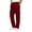 Red, variant on Men's Casual Knit Pants with Drawstring Waist and Cargo Pockets for Everyday Comfortable Wear Work Pants for Men Solid Casual Outdoor Pants Straight Type Trousers