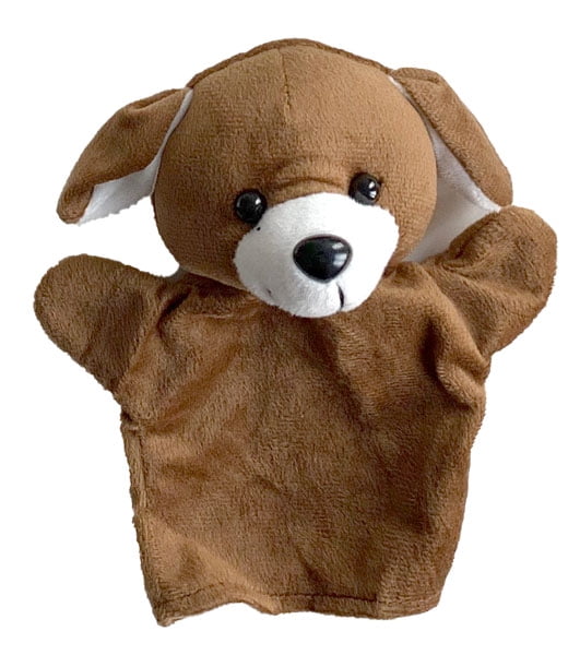 Walmart Singing Hand Puppet Dog Brown Red Bow Close to You Cuddly Crooners NEW 