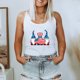 thumbnail image 2 of Cuello redondo para mujer Día de la Independencia Impresión Sin mangas Casual Chaleco suelto Tops Fridja gh60, 2 of 5