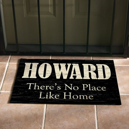 Personalized "No Place Like Home" Doormat, Black, 17" x 27"